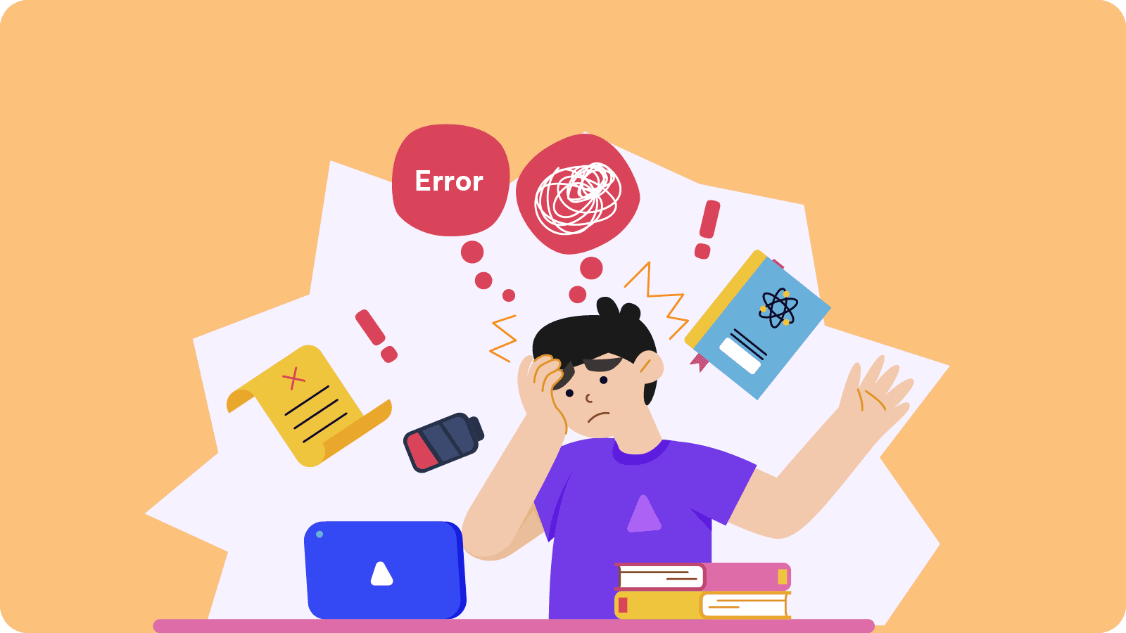 A parent supporting their child's learning at home